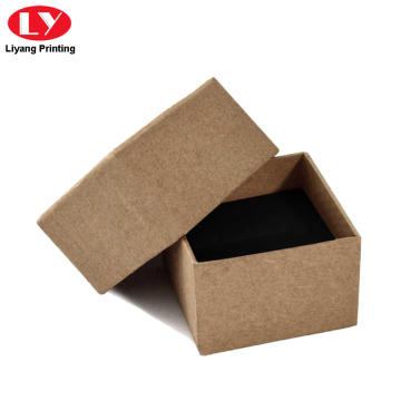 Brown Kraft Paper Ring Gift Box with Lid