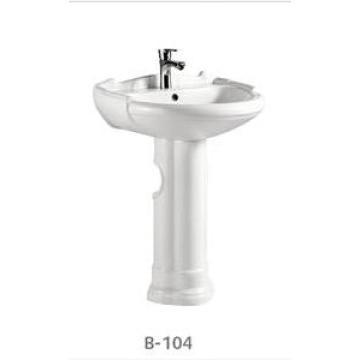 double round pedestal basin
