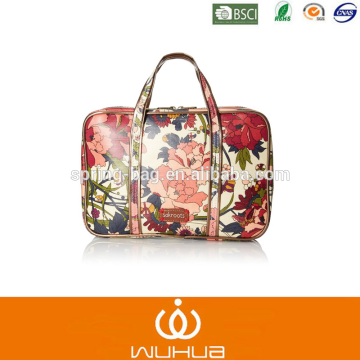 Creative design flower printing folding makeup case for travel