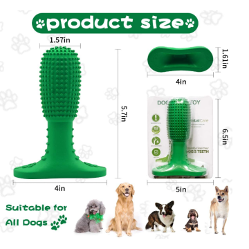 BPA livre de silicone cão mastigando brinquedo de escova de dentes de brinquedo