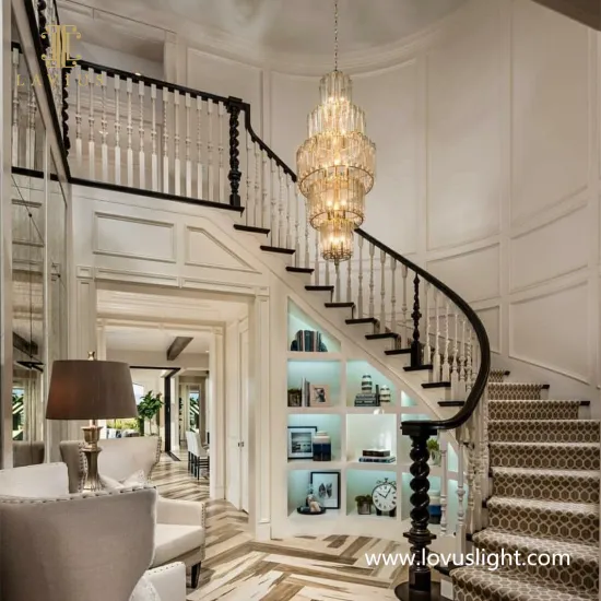 Golden dignified atmosphere custom chandelier Villa staircase chandelier One try multi-purpose decorative chandelier