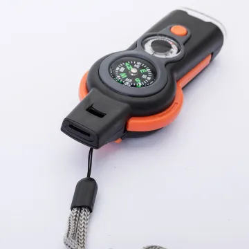 Professional Adventure Survival Compass Emergency Waterproof Whistle with