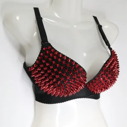 Custom Handmade DIY Rivets Bra for Belly Dance