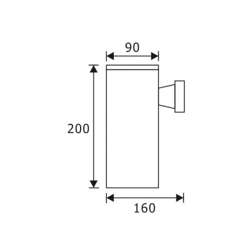 LEDER Dark Grey Aluminum 10W Outdoor Wall Light