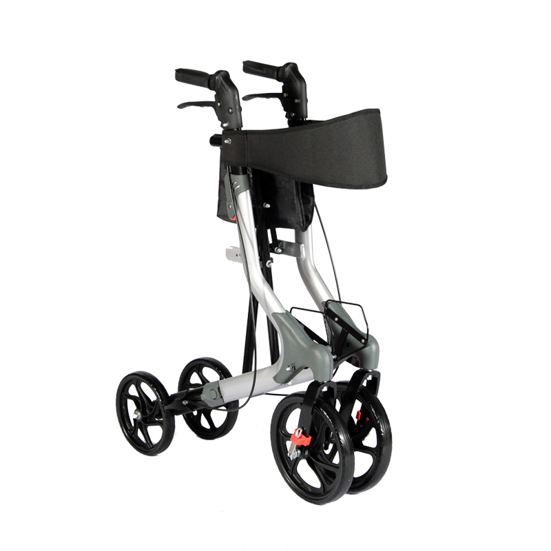 4 wheels Euro-style folding aluminum rollator for elderly people TRA21