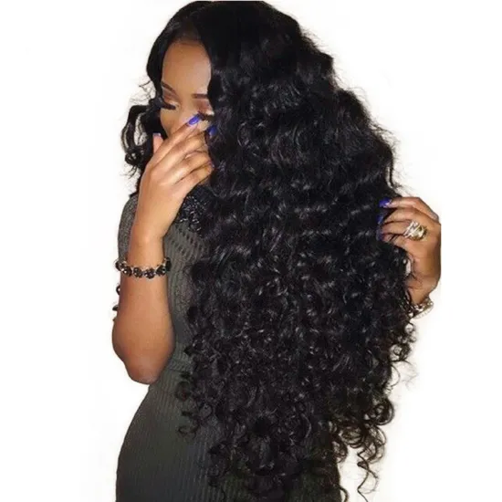 9A Glueless Indian Virgin Hair Wigs Water Wave Lace Front Wigs With Baby Hair For Black Women