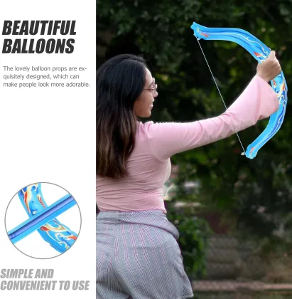 Blue bow and arrow aluminum foil balloon