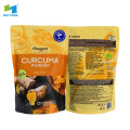 biodegradable plastic standup Crucuma powder food bag