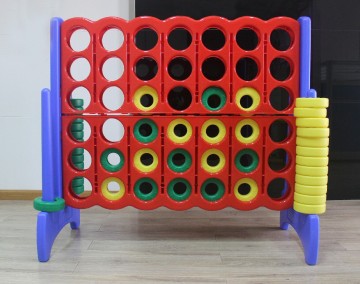 Giant BPA-free 4-In-A-Row Premium Plastic Game Set with Carry Bag