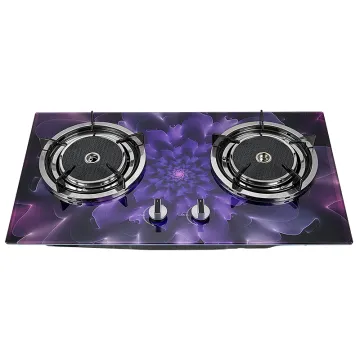 Color Tempered Glass Built In Hob With 2 Burner Lpg Home Gas Cooker Stove