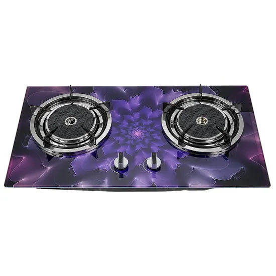 Color Tempered Glass Built In Hob With 2 Burner Lpg Home Gas Cooker Stove