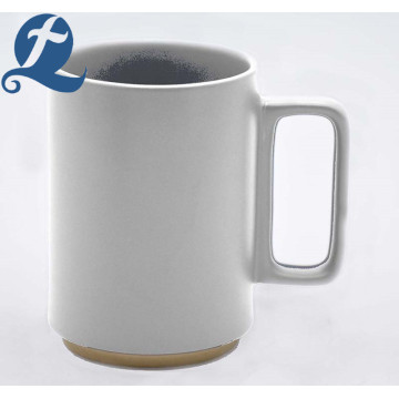 Taza de café de cerámica esmaltada mate simple de la venta caliente