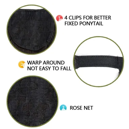 Long Drawstring Ponytail 18"- 26" Kinky Straight Ponytail Synthetic Clip in Pony tail Hair Extension spostiche afro Pony tail