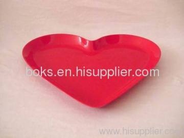Plastic Valentine's Heart Shaped Plates 