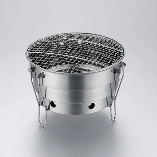Folding Stainless Steel Round Bbq Grill For Outdoor