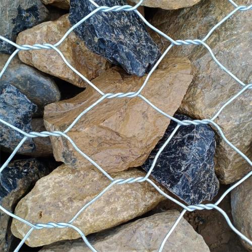 Gabion Mesh for Landscape Construction Galvanized or Black Gabion Mesh Factory