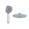 New tech 6 inch full chrome ABS 5-function high pressure fixed shower head