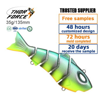 THORFORCE 135mm 35g Sinking Freshter Multi-Jointed Swimming Hard Body Lures for Trout