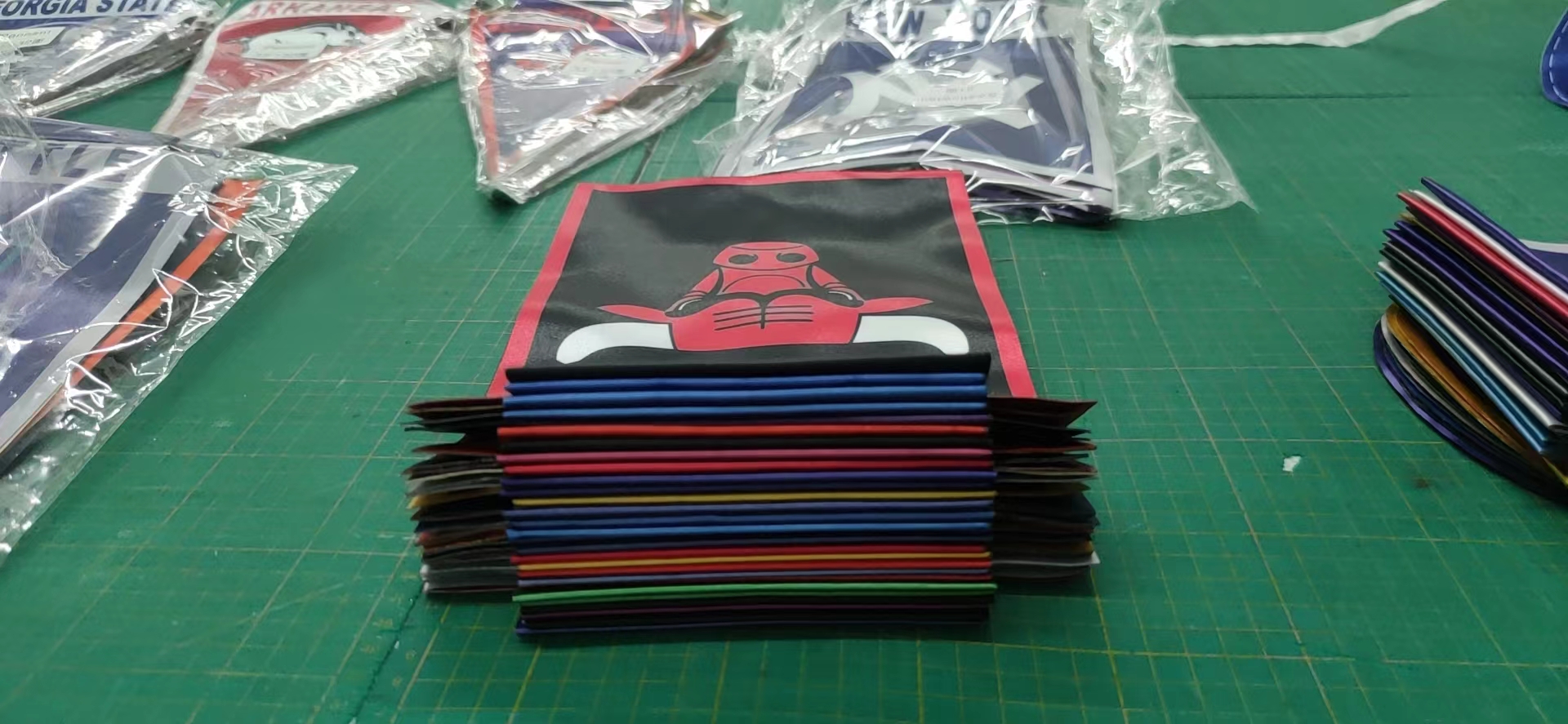 satin flags