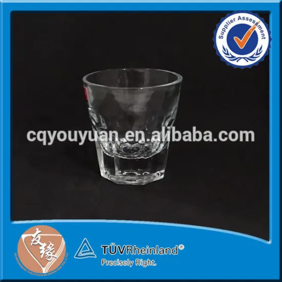130ml clear novelty horn rum shot glass