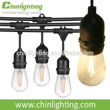 UL listed T shape 9.8w clear glass waterproof led string light string bulb