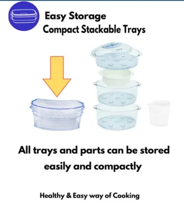 3 Layer Electric Food Steamer Pot for Cooking - Multifunctional Steamer