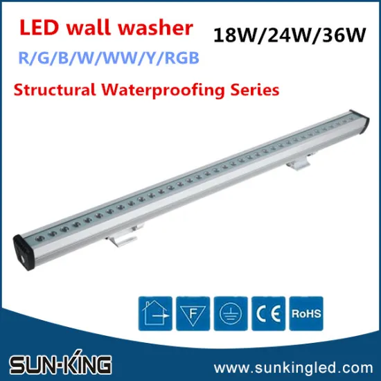 Energy conservation 100cm ip65 rgb/blue/green led building decorative lighting wall washer 24W