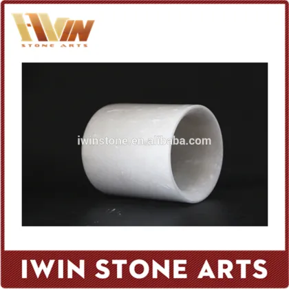 White Marble Jar wholesale/Natural Stone Candle Jars/Stone Crafts