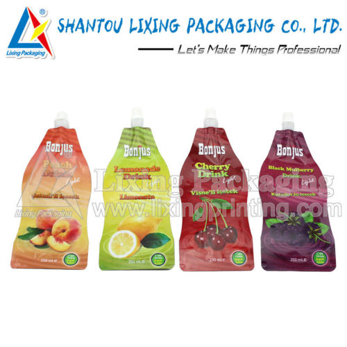 LIXING PACKAGING soy milk spout pouch, soy milk spout bag, soy milk pouch with spout, soy milk bag with spout