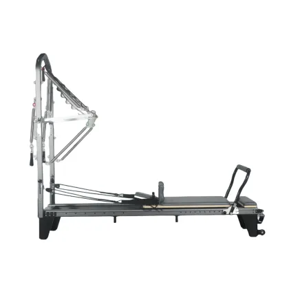 Adjustable Aluminum Pilates Reformer with Tower and Sitting Track