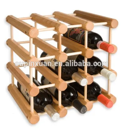 Nature eco-friendly 12-Bottle Wine Rack original design stackable wine stand wine bottle holder