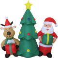 Reno inflable de vacaciones y árbol de Navidad para Navidad