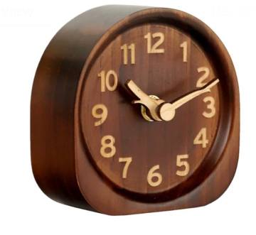 Gentle Wake Alarm Wooden Table Clock with Night Light