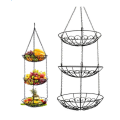 3Tier Hanging Fruit Plants Storage Baskets