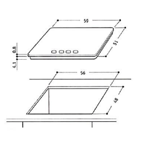 Mixed Whirlpool Hob 60