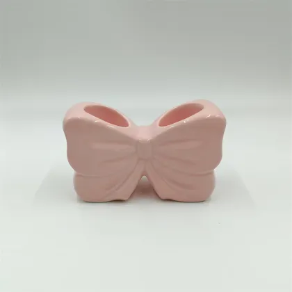 Bow‑shaped Ceramic Toothpaste Toothbrush Holder