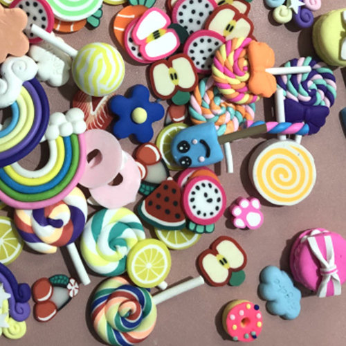 Cute Assorted Mix Random Designs About 80Pcs per Bag Multi Styles Shape Soft Polymer Clay Materials Cheap for Craft DIY Dec