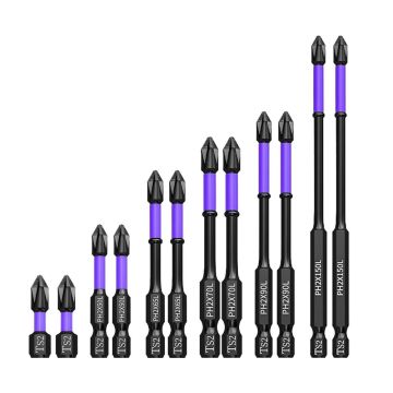 Non-Slip PH2 Magnetic Batch Head High Hardness Alloy Steel Impact Driver Cross Screwdriver Bit: Enhancing Precision and Efficiency in Fastening Tasks