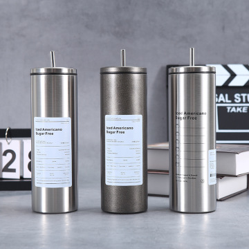Seaygift 600ml Double Wall Vacuum Stainless Steel Insulated Cup: The 2024 Newest Iced Americano Coffee Tumbler Mug with Straw and Lid