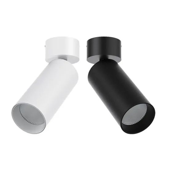 OBALS Surface Mounted COB Track Light - Black/White Housing Movable Aluminum Ceiling Track Light for Clothing Stores