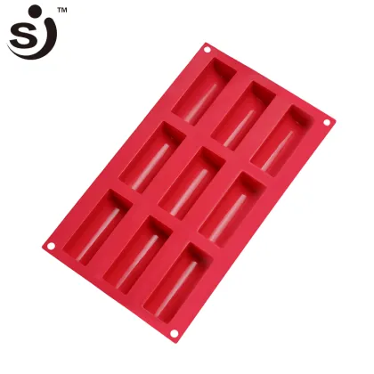 China Online Shop Silicone Cake Mould 9 Cavities Cylinder Silicon Cake Mold For Mousse Cake