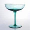Colored Champagne Coupe Glass hand blown ribbed champagne coupe glass set Manufactory