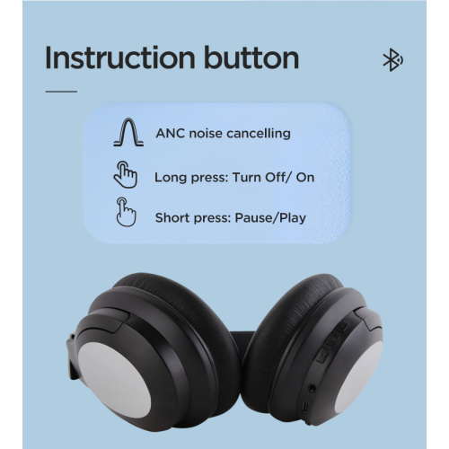 ANC Wireless headphone with protein earmuff