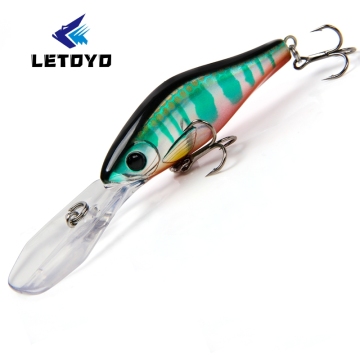 Letoyo 5.8g/55mmフローティングミノールアー - 大きなダイビングリップ付きのポータブル釣りのルアー