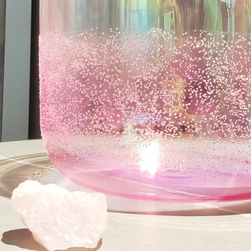 Q&#39;re pink alchemy cristallo canto ciotola