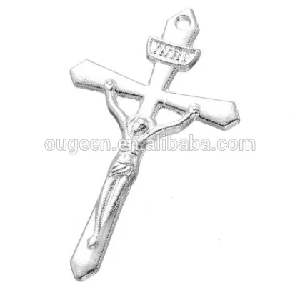 Silver plated unique mens cross modern large mexian sterling silver cross pendant