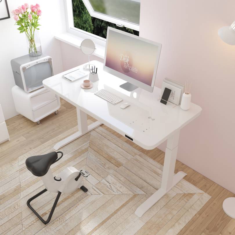 Glas Electric Standing Desk für Zuhause und Büro