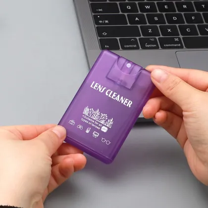 Plastic Portable 20ML Credit Card Eyewear Lens Cleaner Spray