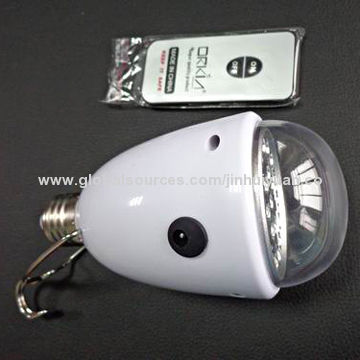 Grid recharging 2000mAh LED bulb