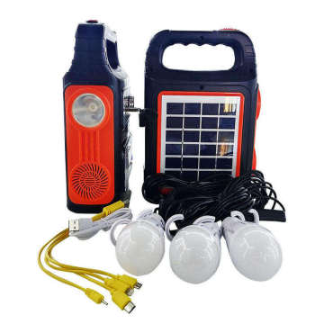 High-Quality AT9038B Solar Lighting System: Integrated FM Radio, 6V 3.5W, 8000mAh Battery, and Solar Energy Home Kit